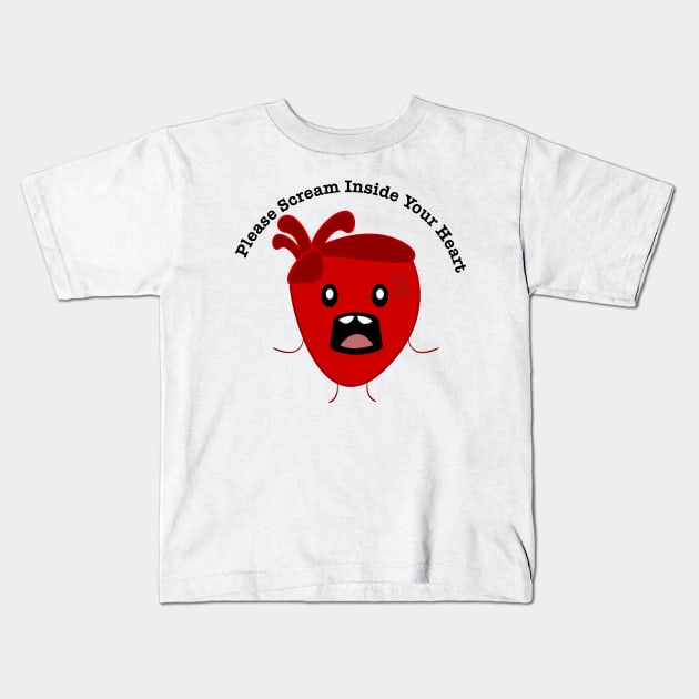 Please Scream Inside your Heart: Special Mr. Hearty Edition Kids T-Shirt by IanM